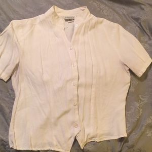 Impressions of California Button Front Blouse Sz M